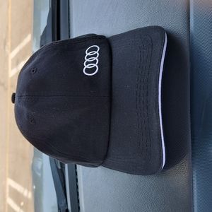 Audi Adjustable Baseball Cap Black with Embroidered Logo & Trim